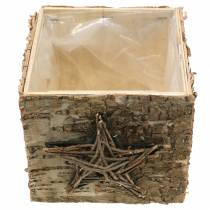 Product Plant pot birch pot with star H15,5cm