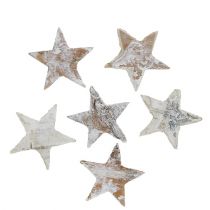 Birch stars mini 2cm - 2.5cm whitewashed 150 pcs