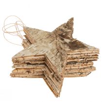 Product Birch stars for hanging stars birch bark natural 15cm 6 pcs