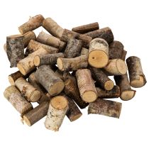 Product Birch Wood Pieces with Bark for Crafts 3cm 300g