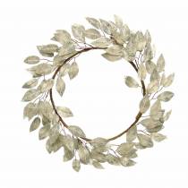 Wreath of leaves artificial champagne tip leaves Ø48cm