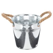 Product Glossy metal bucket with rope handles, Ø16cm
