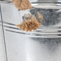 Product Glossy metal bucket with rope handles, Ø18cm