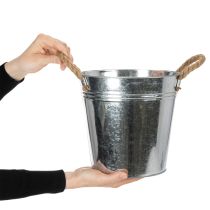 Product Glossy metal bucket with rope handles, Ø22cm