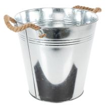 Product Glossy metal bucket with rope handles, Ø25cm