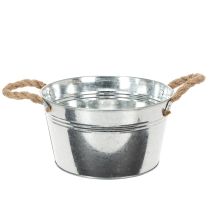 Product Glossy metal bowl with rope handles, Ø22cm
