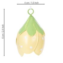 Product Metal hanging flower for romantic indoor and outdoor decoration, 6cm, 6 pieces