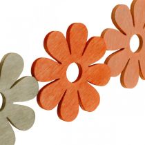Product Flowers for scattering orange, apricot, brown scattered decoration wood 72pcs