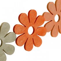Product Flowers for scattering orange, apricot, brown scatter decoration wood 72 pcs