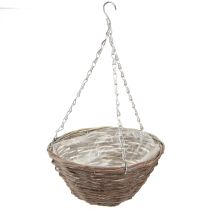 Product Hanging Flower Bowl Wood Natural Grey Ø30cm 2pcs
