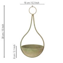 Product Flower basket, hanging basket, metal decoration garden Ø16cm H38cm