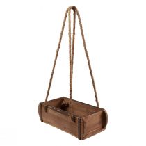 Product Hanging basket wooden brick shape wood upcycling 31.5×15×10cm