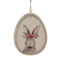 Product Flower picture rabbit in egg Easter eggs decoration wood 9.5×12cm 6 pcs