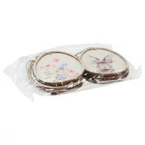 Product Flower picture rabbit in egg Easter eggs decoration wood 9.5×12cm 6 pcs