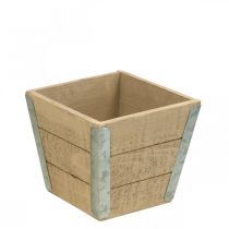 Product Flower box wooden planter shabby chic beige 12.5×14.5×14.5cm