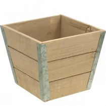 Product Flower box wooden planter Shabby Chic Beige 19x19x15.5cm