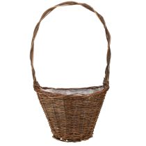Product Flower Basket Willow Basket Handle Natural 29/23/21cm Set of 3