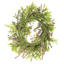 Product Artificial Lavender Flower Wreath for Hanging Purple Ø33cm