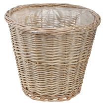 Product Flowerpot Basket Willow in Natural Grey/White H26cm 2pcs