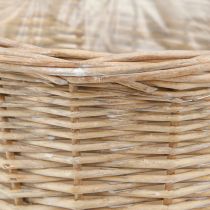 Product Flowerpot Basket Willow in Natural Grey/White H26cm 2pcs