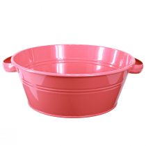 Product Flower Bowl Metal Pink Bowl with Handles Round Ø33.5cm