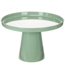 Product Metal Decorative Bowl in Green, Trophy Shape, 30cm Diameter for Indoor Table Decorations