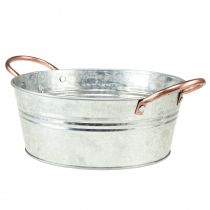 Product Flower bowl round with handles metal bowl Ø24cm H10cm