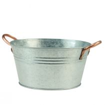 Product Flower bowl round with handles metal bowl Ø17.5cm H9cm