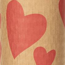Product Sustainable honeycomb gift wrap with heart design for special occasions, 25 meters