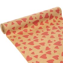 Product Sustainable honeycomb gift wrap with heart design for special occasions, 25 meters