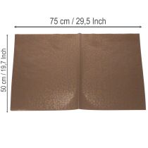 Product Brown Leopard Pattern Waterproof Floral Tissue Paper 50x75cm Pack of 20