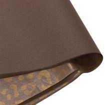 Product Brown Leopard Pattern Waterproof Floral Tissue Paper 50x75cm Pack of 20