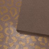 Product Brown Leopard Pattern Waterproof Floral Tissue Paper 50x75cm Pack of 20