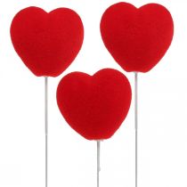 Product Flower plug decoration heart red heart plug 6x6cm H26cm 18 pcs