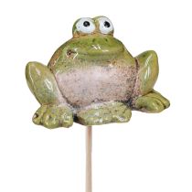 Product Flower Stick Frog Ceramic Green Brown 6x4x4.5cm 4 pcs