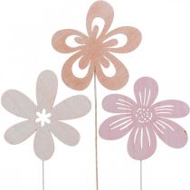 Garden Stakes Flower Flower Stakes Orange/Pink/White Ø9.5cm 15pcs