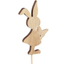 Product Flower Sticks Easter Rabbits Decoration Wood Colored 5x8cm 16 Pcs