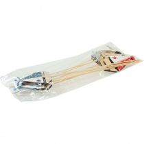 Product Flower Stick Boat Sailboat Decoration Wood Colored 5.5x8cm 12 Pcs