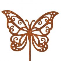 Product Flower plug metal rust butterfly decoration 10×7cm 3pcs