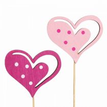 Product Flower Plug Mother&#39;s Day Decorative Plug Heart Pink 7cm 12 Pcs