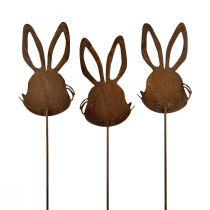 Product Flower Stick Rust Rabbit Decoration 7.5cm×11.5cm 6 pcs