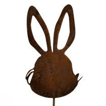Product Flower Stick Rust Rabbit Decoration 7.5cm×11.5cm 6 pcs