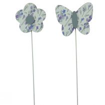 Product Flower plug butterfly flower decorative plug wood 7cm 12 pcs