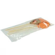 Product Flower stick bouquet decoration cake topper balloon orange 28cm 8 pcs