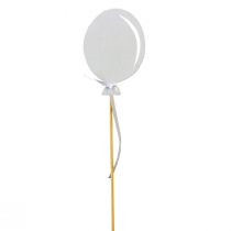 Product Flower stick bouquet decoration cake topper balloon white 28cm 8 pcs