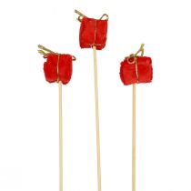 Flower plug Christmas package decoration red 2.5cm 15pcs