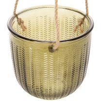 Product Glass flower pot/hanging lantern, purple/green, 14cm, 2 pieces