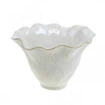 Product Flowerpot ceramic planter flower cup plant pot white Ø15cm