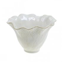 Product Flower pot ceramic planter flower cup plant pot white Ø15cm