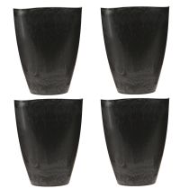 Product Orchid pot, flower pot, plastic, anthracite, 13.5x13x16.5cm, 2 pieces
